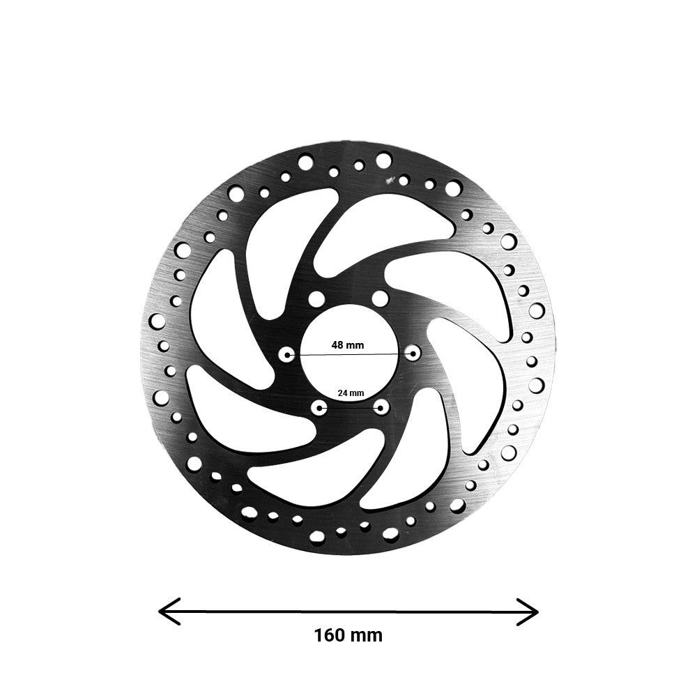 Bremsscheibe 160 mm Verstärkt 2,8 mm – 48 mm Lochkreis 6-Loch E-Scooter