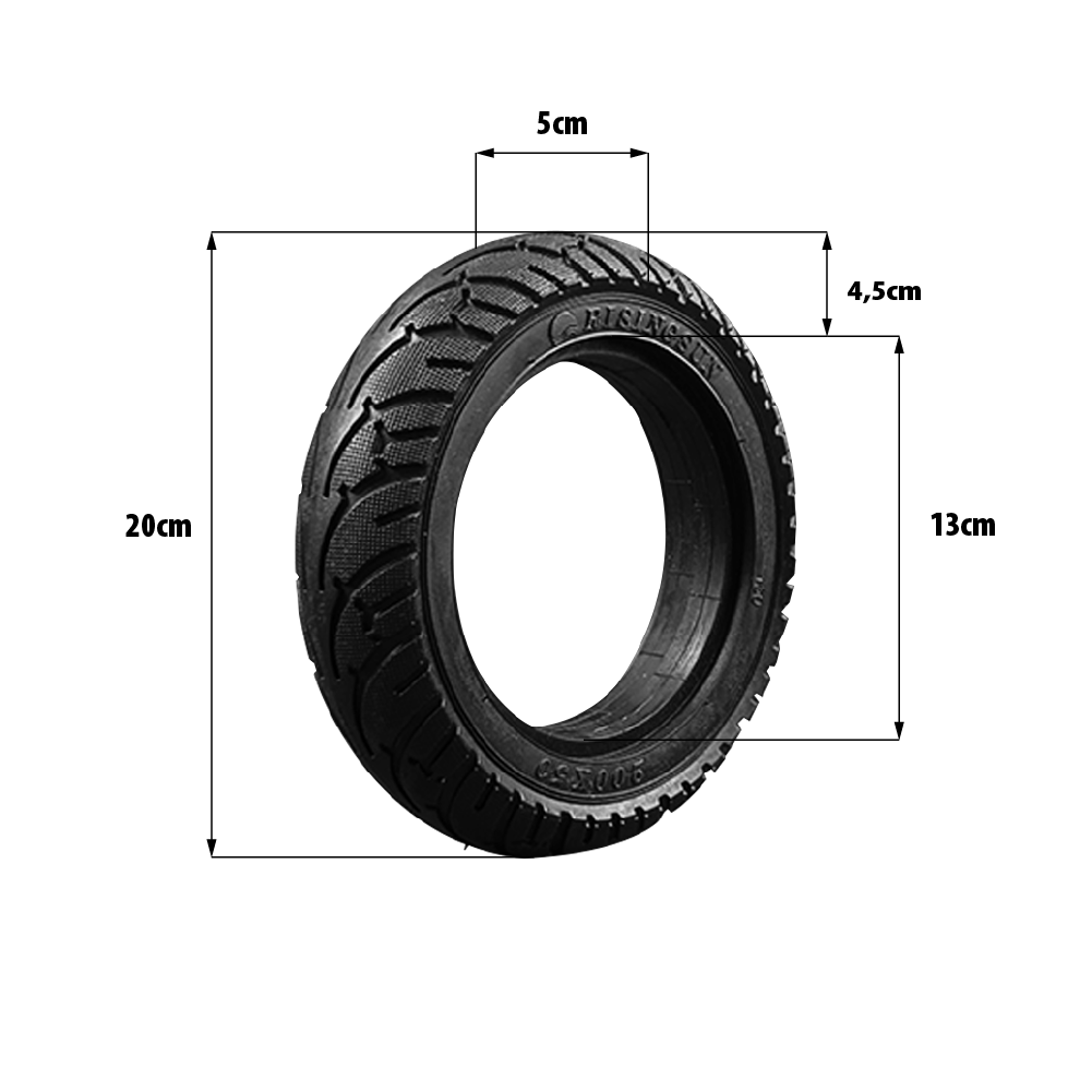 Vollgummireifen 200×50 mm (8×2 Zoll) – Speedway Mini 4 Pro (Hinten) · Etwow (Vorne) – Risingsun Pannensicher