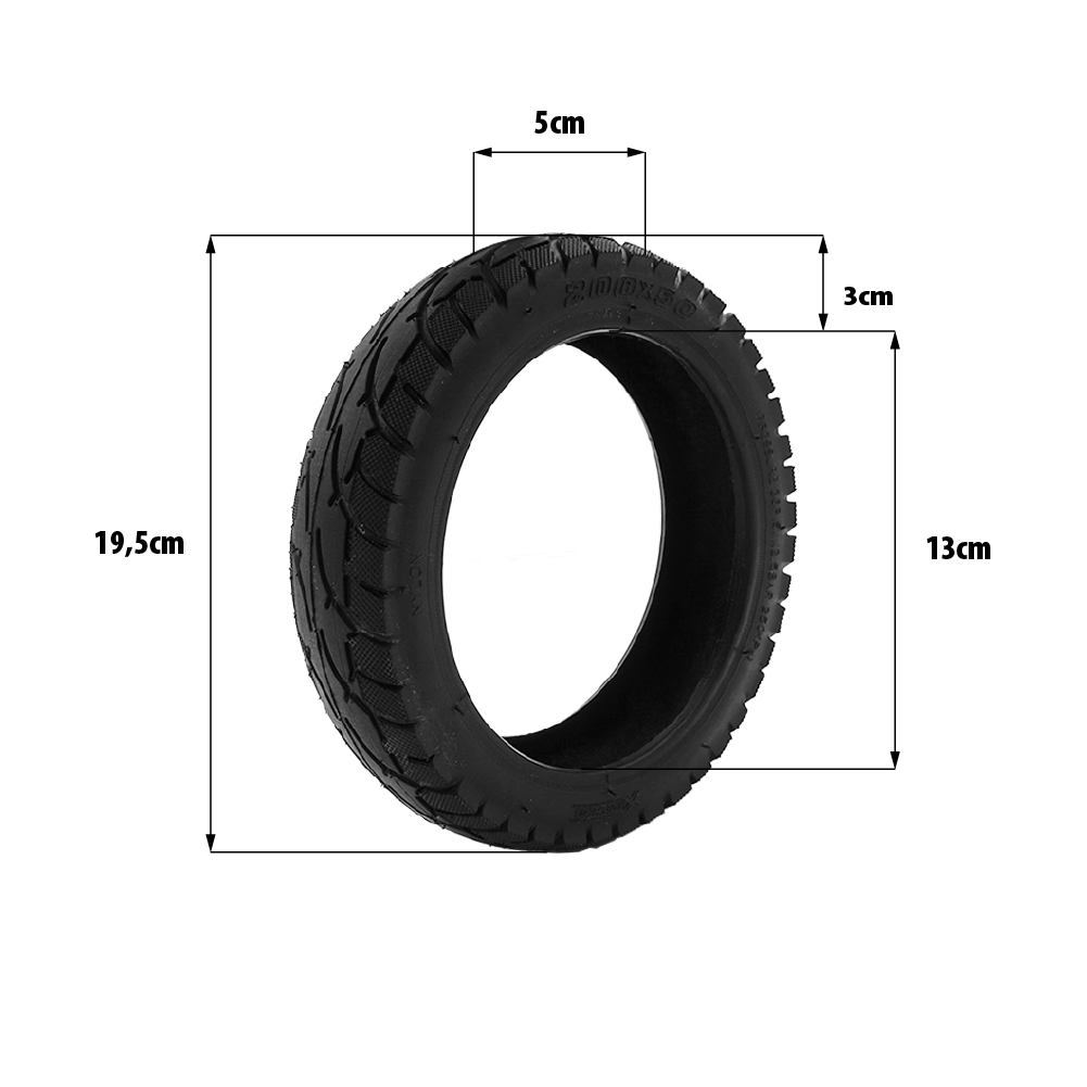 E-Road Ciwo / Egret Eight Reifen 200×50 (8×2) – Hota Schlauchreifen Ersatz