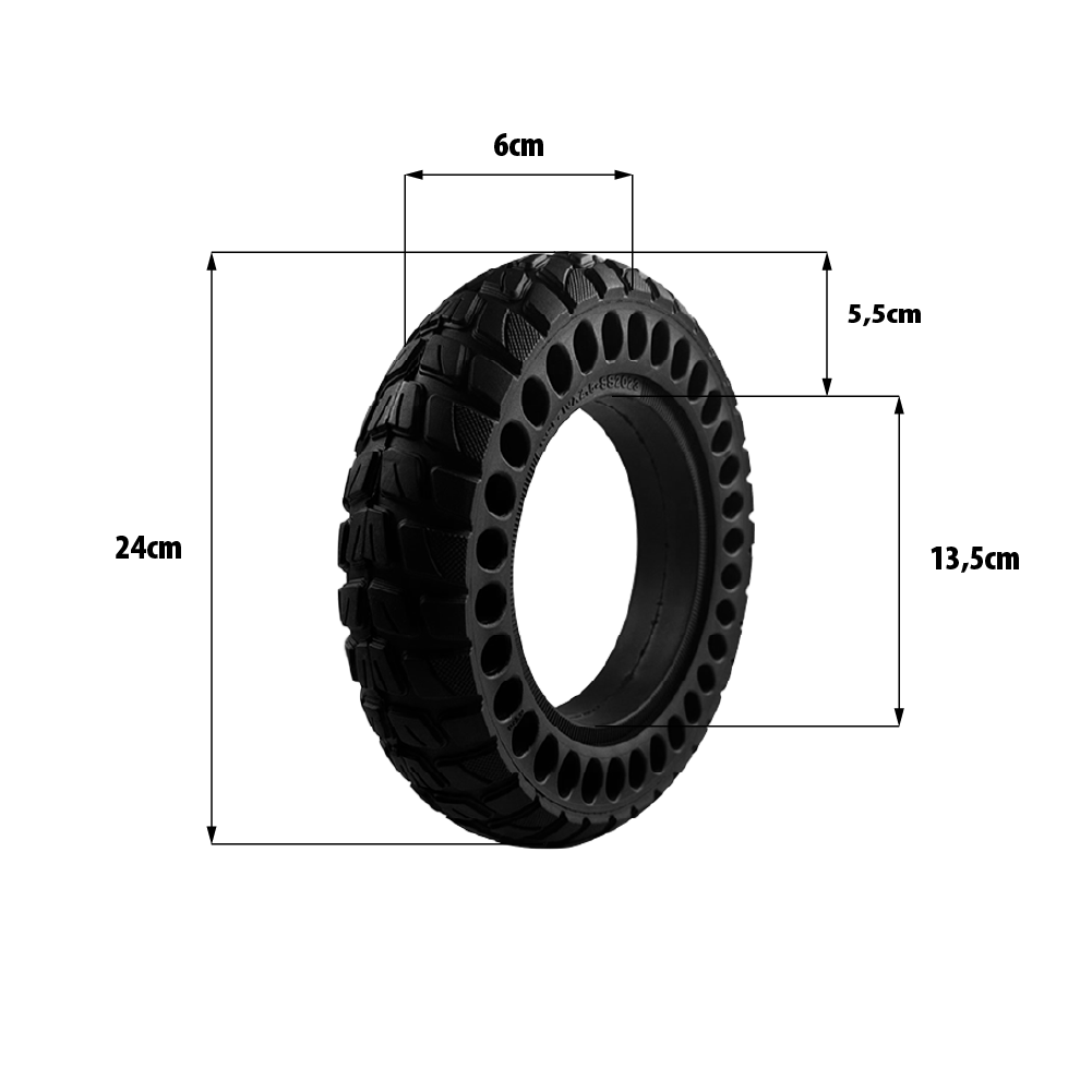 Kugoo M4 / M4 Pro Vollgummireifen 10×2,50 Off-Road (36mm) – Pannensicher, 10 Zoll