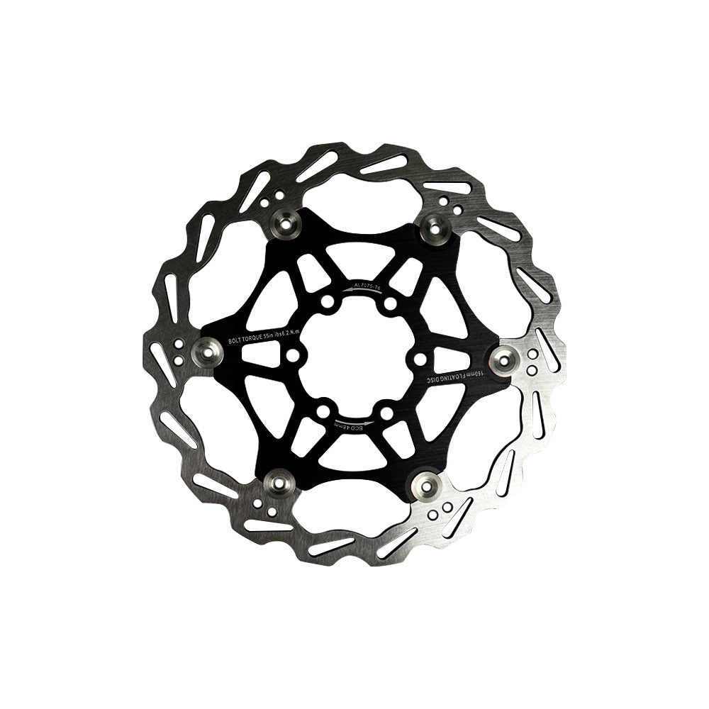 Schwimmende Bremsscheibe 160 mm 48 mm Lochkreis – Dualtron Thunder / Ultra Floating Disc Schwarz