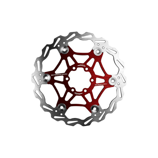 Schwimmende Bremsscheibe 180 mm 48 mm Lochkreis – Floating Disc Upgrade E-Scooter Rot