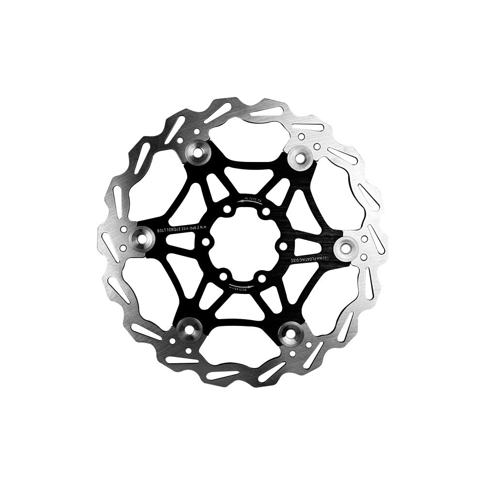 Schwimmende Bremsscheibe 180 mm 48 mm Lochkreis – Floating Disc Upgrade E-Scooter Schwarz